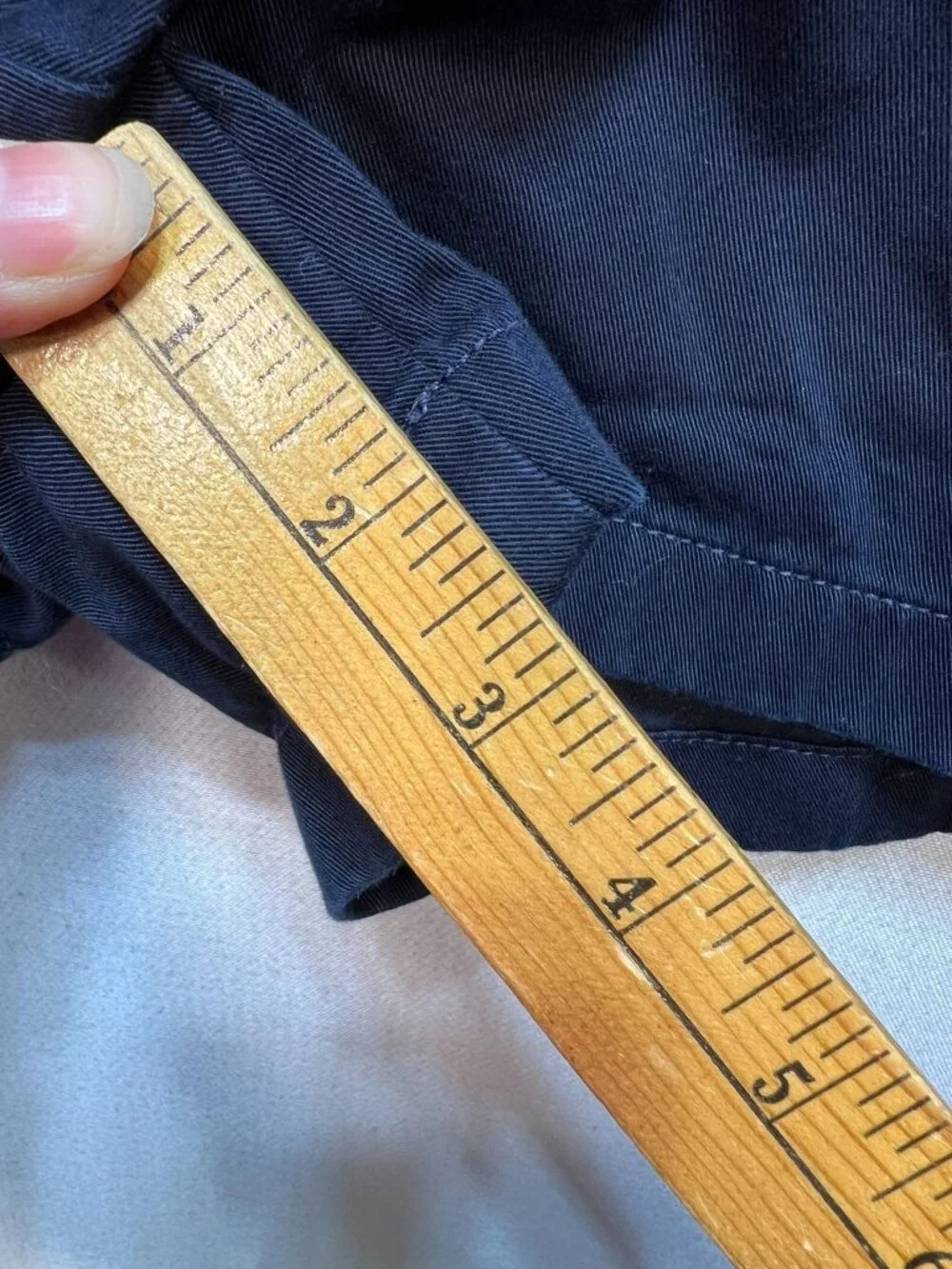 J.Crew Women's Cotton Chino Shorts Flat Front Size 2 Navy Blue Solid Pockets - Picture 8 of 10